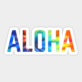 Aloha - Visit Hawaii Tropical Tiedye Sticker